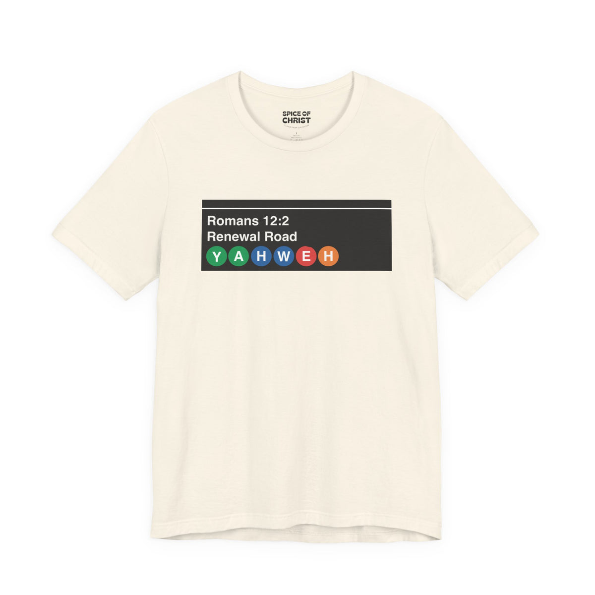"Romans 12:2 'Renewal Road NYC Subway Sign" - T shirt