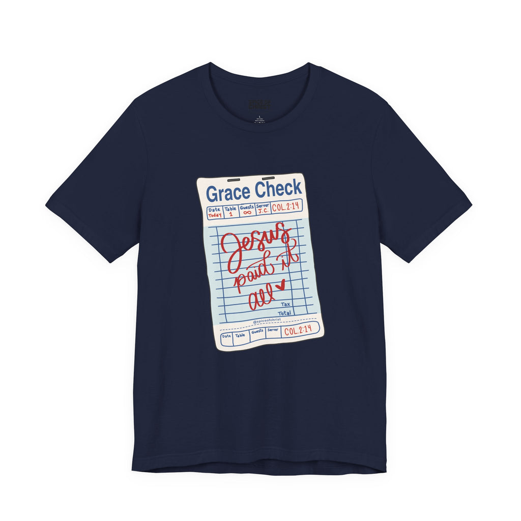 Grace Check 'Jesus Paid it All' - T shirt
