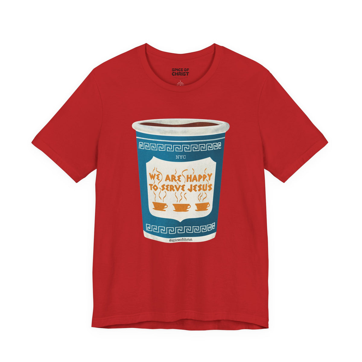 NYC cup "We are happy to serve Jesus" - T shirt