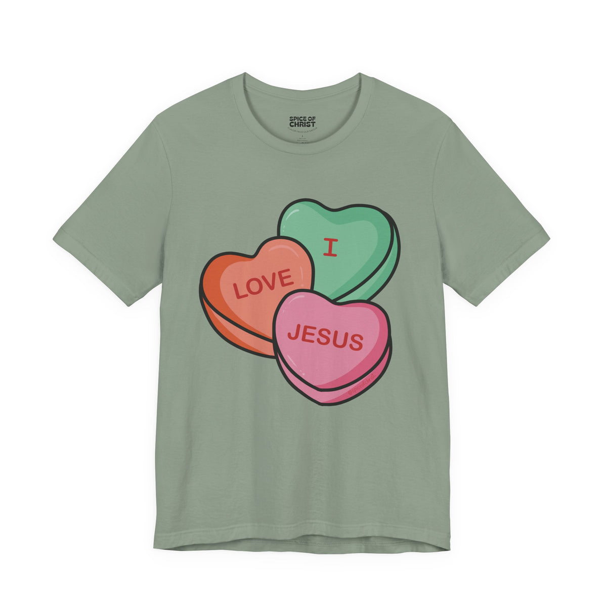 "I Love Jesus" (Candy Hearts) - T shirt