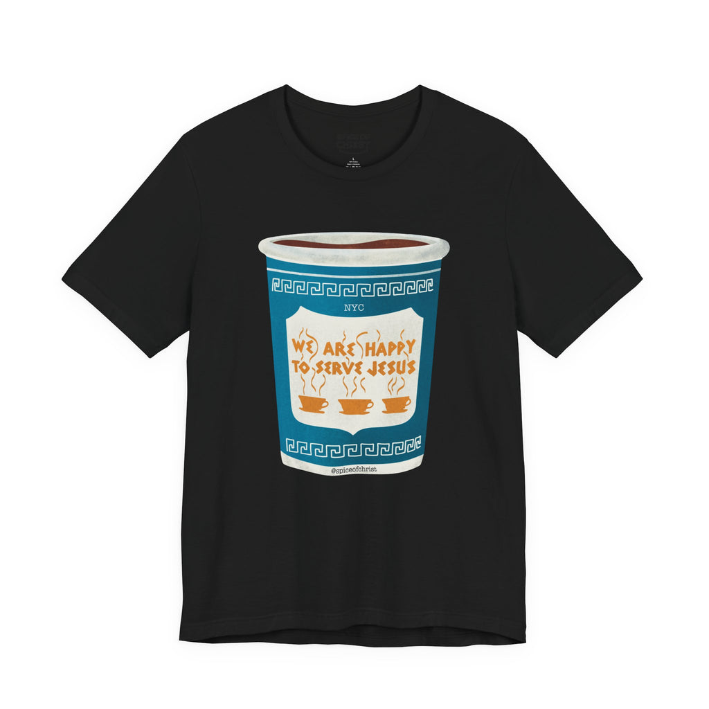 NYC cup "We are happy to serve Jesus" - T shirt