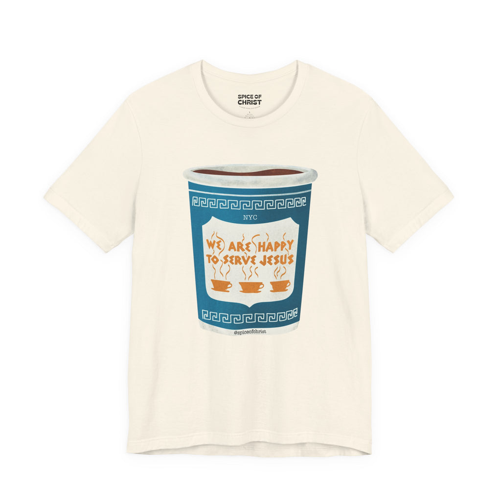 NYC cup "We are happy to serve Jesus" - T shirt