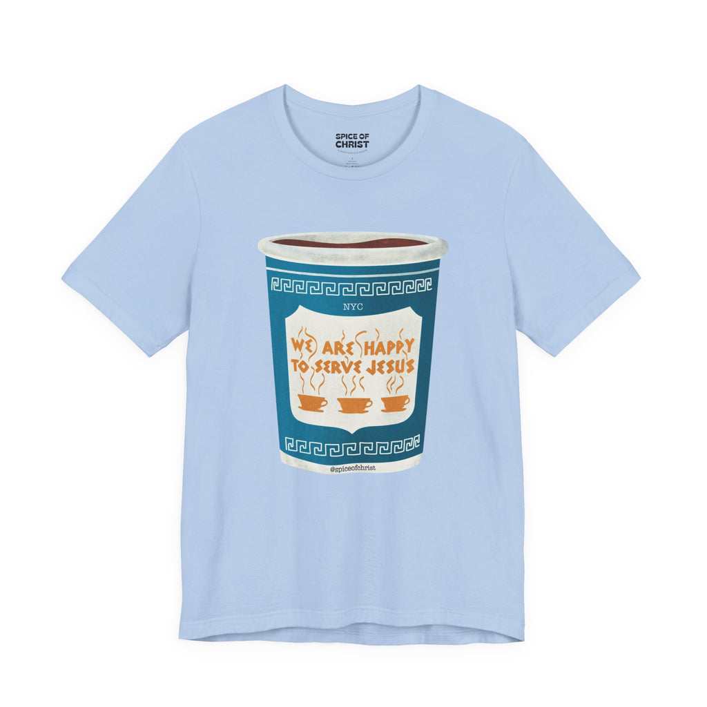 NYC cup "We are happy to serve Jesus" - T shirt