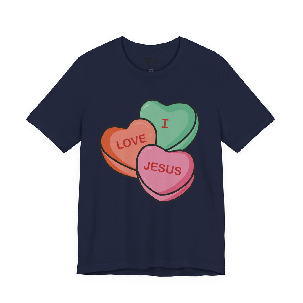 "I Love Jesus" (Candy Hearts) - T shirt