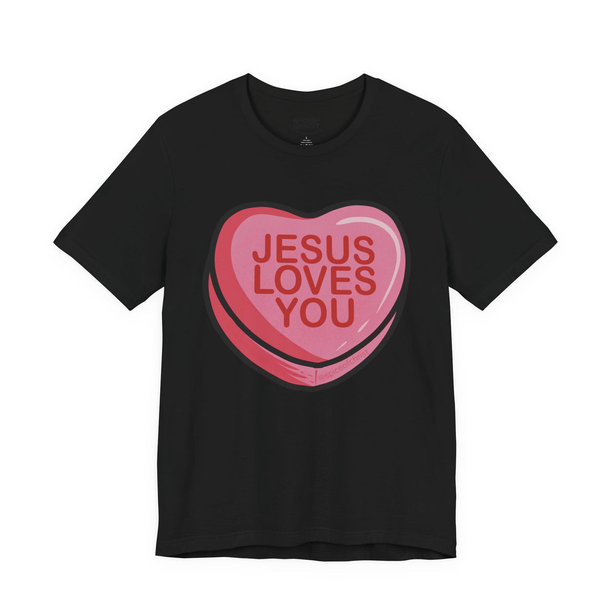 Jesus Loves You 'Candy Heart' - T shirt (7 colors)