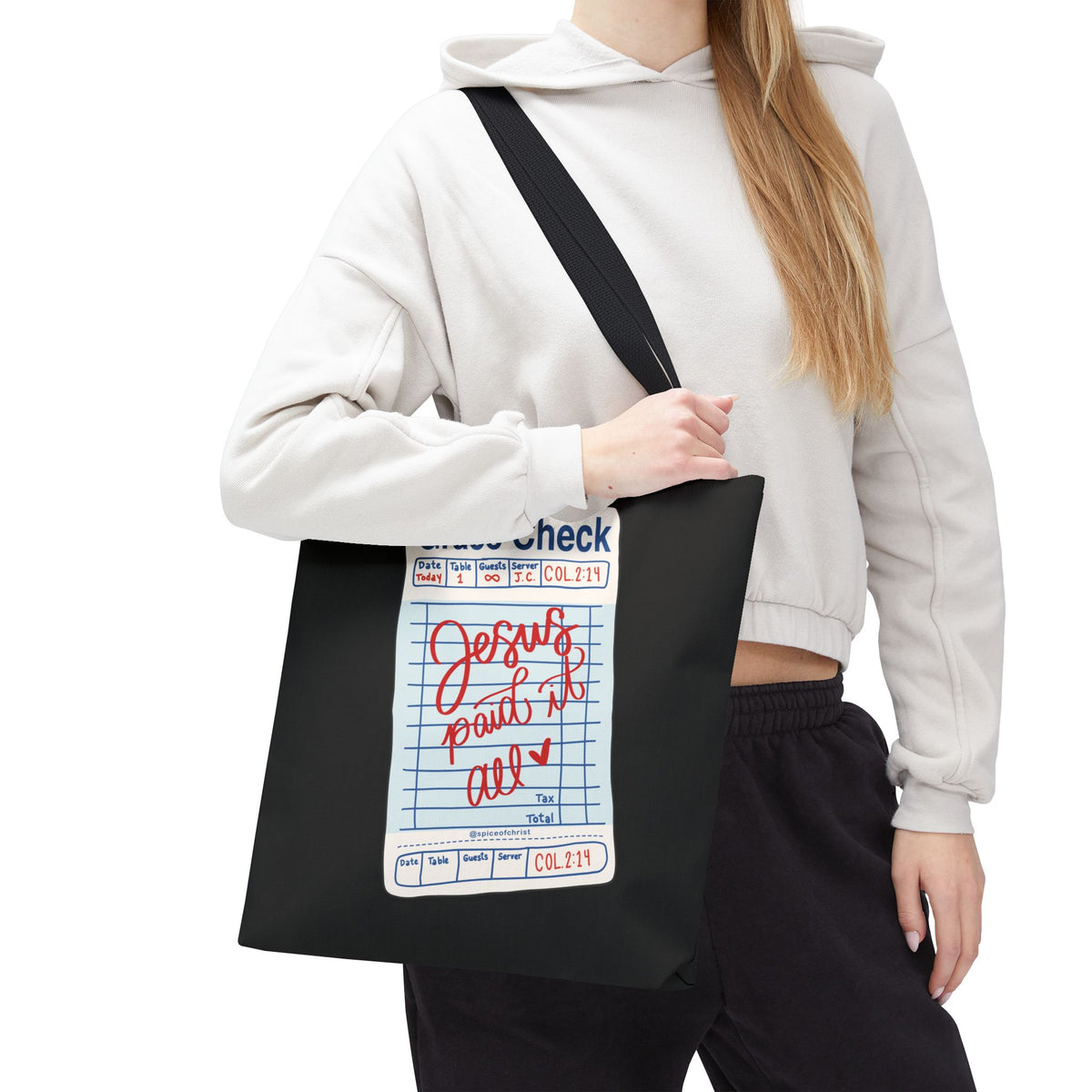 GRACE CHECK - Tote Bag 16"x16"