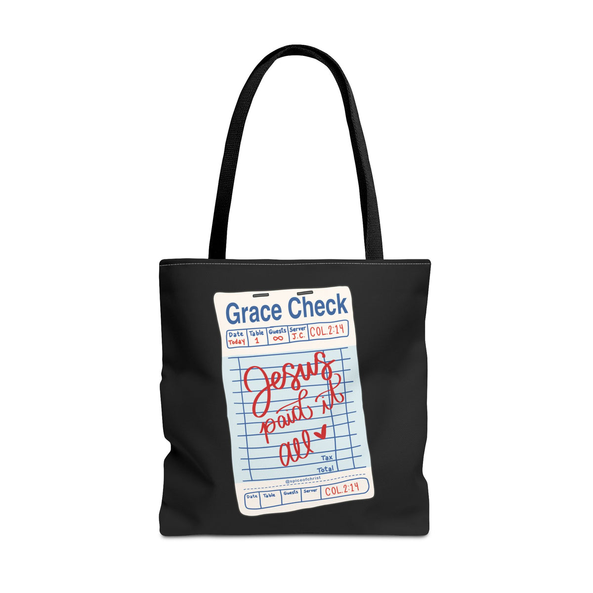 GRACE CHECK - Tote Bag 16"x16"