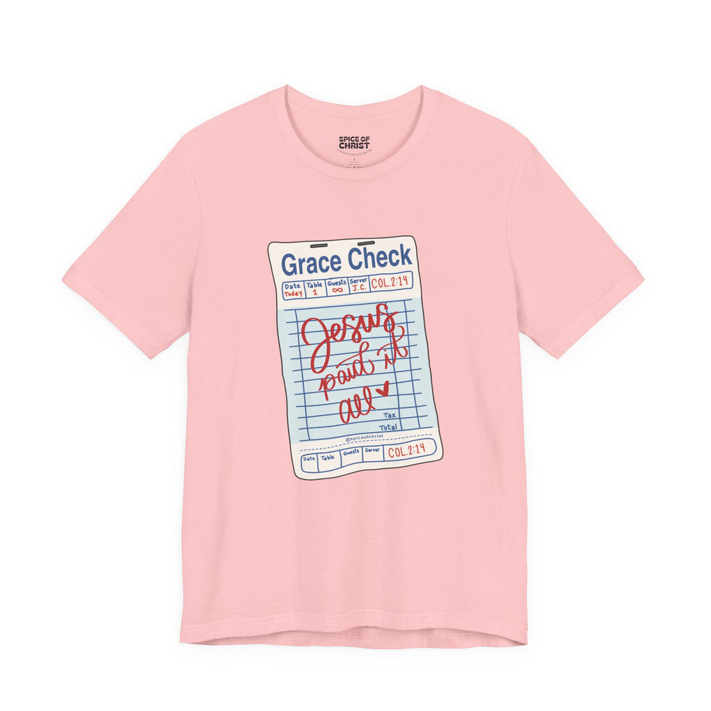 Grace Check 'Jesus Paid it All' - T shirt